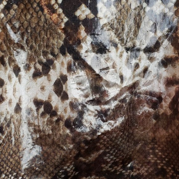 Preen Studio X Thornton Bregazzi Shirt Small Brown Blue Reptile Lame Pockets - Picture 12 of 14